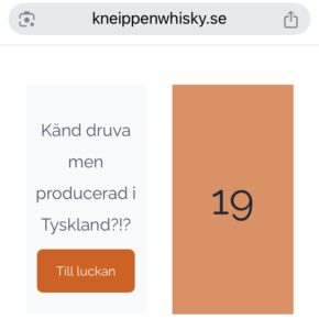 Kneippen Whisky - Adventskalender 2024 - Lucka 1