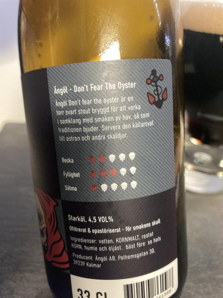 Ängöl Black Oyster Stout - Don´t fear the Oyster 4,5%